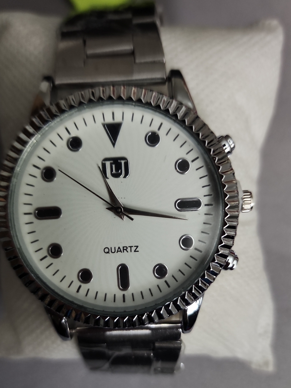 Unbranded Men’s Silver Stainless Steel Quartz Watch - White Dial